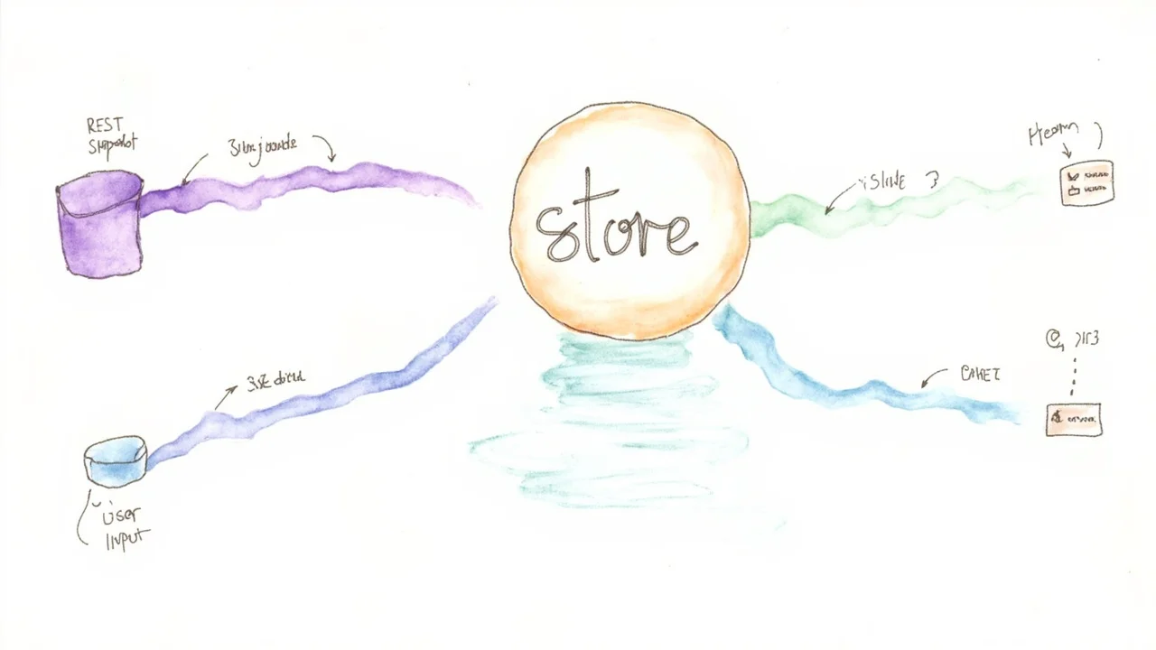 三条写入路径汇入 store